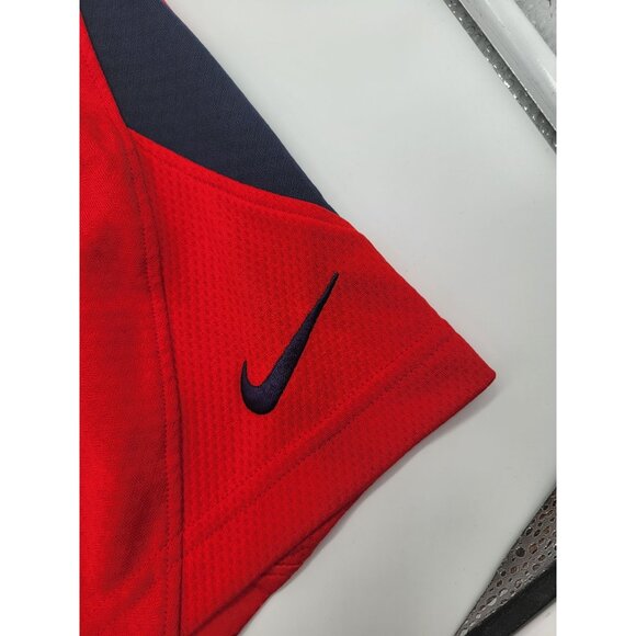 NIKE Dri-Fit Boys Athletic Basketball Shorts Red Solid front Print back SZ M - Picture 3 of 6